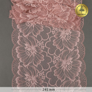 Кружево-стрейч KRUZHEVO арт.TBY.OG63 шир.245мм цв.пыльная роза уп.10м