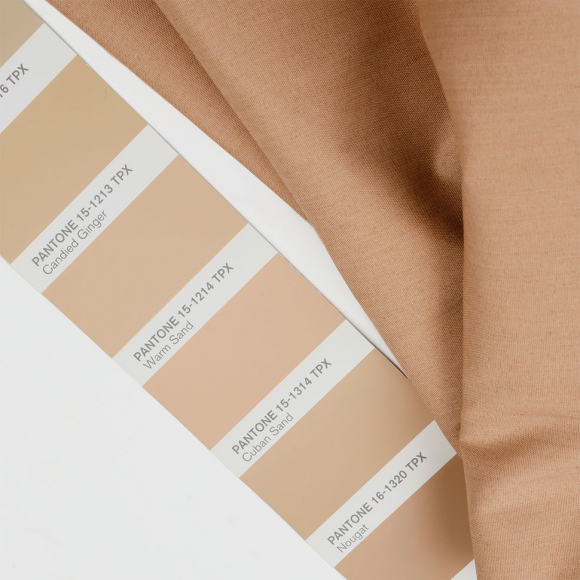 Ткань ТиСи поплин стрейч 110 г/м? 65% пэ, 33% хлопок, 2% спандекс шир.150 см арт.TBY.TC.15 цв.бежевый рул.25м