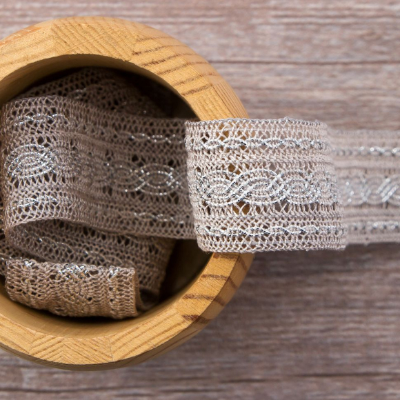 Кружево, 29 мм, цвет серый