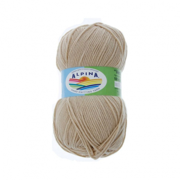 Пряжа ALPINA VERA (55% акрил, 45% хлопок) 5х100г/280м цв.30 бежевый Пряжа ALPINA VERA (55% акрил, 45% хлопок) 5х100г/280м цв.30 бежевый