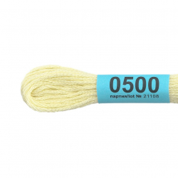 Нитки для вышивания Gamma мулине (0207-0819) 100% хлопок 24 x 8 м цв.0500 бледно-салатовый