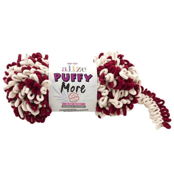 Пряжа для вязания Ализе Puffy More (100% микрополиэстер) 2х150г/11,5м цв.6271