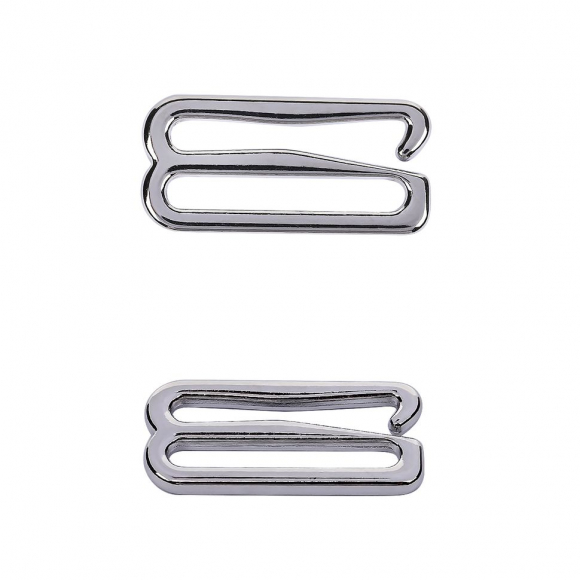 Крючок для бюстгальтера металл TBY-918C 18мм, цв.никель, уп.1000шт