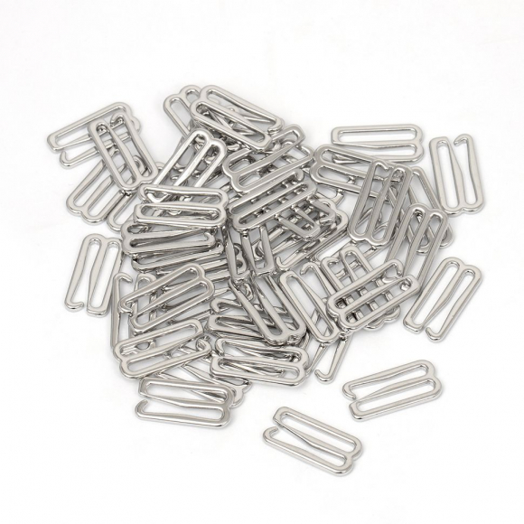 Крючок для бюстгальтера металл TBY-918C 18мм, цв.никель, уп.1000шт