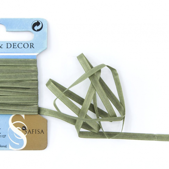 32208_Лента для вышивания SAFISA на блистере, 4 мм, 5 м, цвет 26, болотный