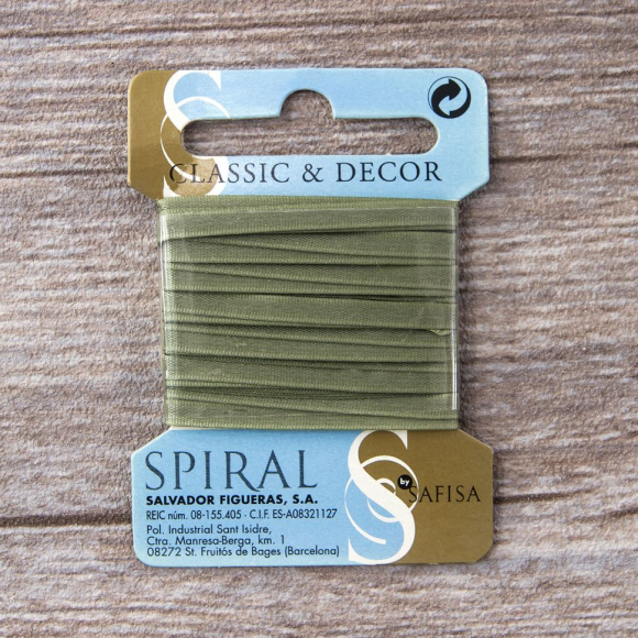 32208_Лента для вышивания SAFISA на блистере, 4 мм, 5 м, цвет 26, болотный