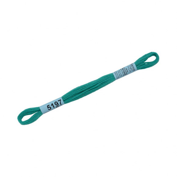 Нитки для вышивания Gamma мулине (3173-6115) 100% хлопок 24 x 8 м цв.5197 бирюзовый