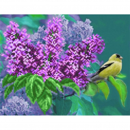 Рисунок на шелке МАТРЕНИН ПОСАД арт.28х34 - 4064 Ветка сирени