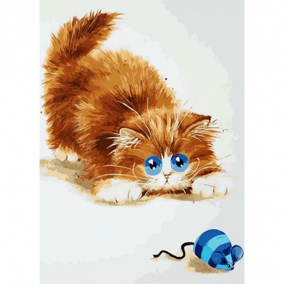 Алмазная вышивка Кошки - мышки LE073 30х40 тм Цветной