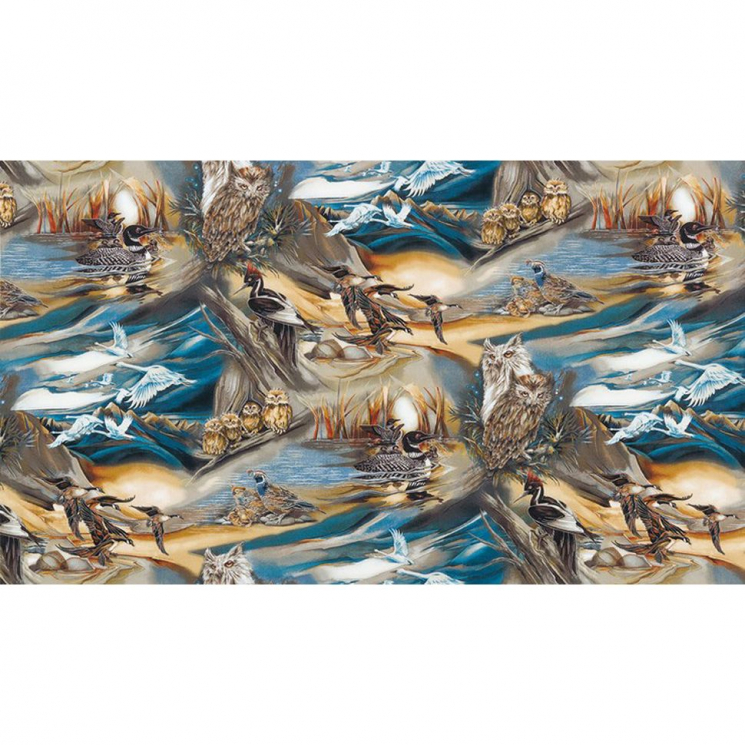 Ткань для пэчворка PEPPY North American Wildlife 5 146 г/м? 100% хлопок цв.ABK-16634-169 EARTH уп.60х110 см