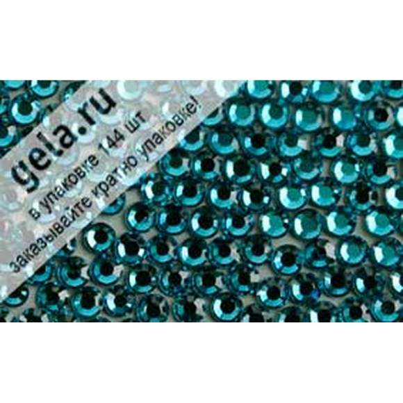 34773_Камни плоские с термоклеем 2028HF, ss 6, Blue Zircon M