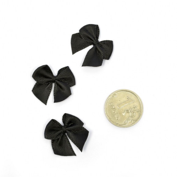 Бантики пришивные арт.MJ.RF.071.02 1см цв.02 черный уп.100шт Бантики пришивные арт.MJ.RF.071.02 1см цв.02 черный уп.100шт