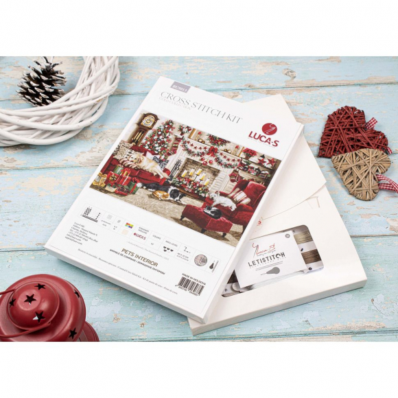 Набор для вышивания LUCA-S арт. BU5013 GOLD - Домашние питомцы 48х32 см