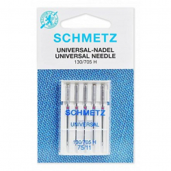 Иглы для бытовых швейных машин Schmetz стандартные 130/705H №75, уп.5 игл