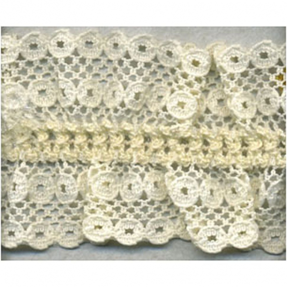 92839_Кружево-рюш на резинке, 40 мм, цвет сливочный 92839_Кружево-рюш на резинке, 40 мм, цвет сливочный