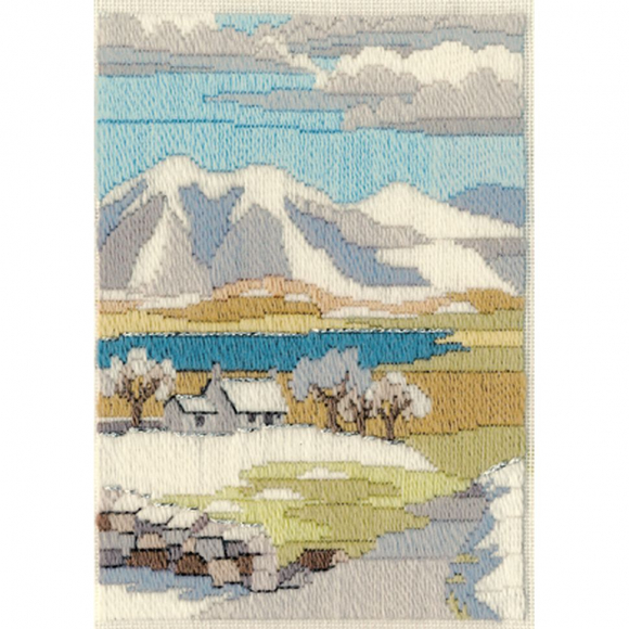 Набор для вышивания DERWENTWATER DESIGNS арт.14MLS4 Mountain Winter 24х17 см