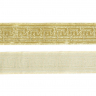 Лента отделочная жаккардовая арт.TBY.1905-4 шир.30 мм цв.золото уп.8,2 м