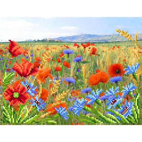 Рисунок на шелке МАТРЕНИН ПОСАД арт.28х34 - 4121 Полевые цветы