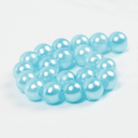 Бусины MAGIC 4 HOBBY круглые перламутр 4мм цв.A26 голубой уп.50г (1500шт)