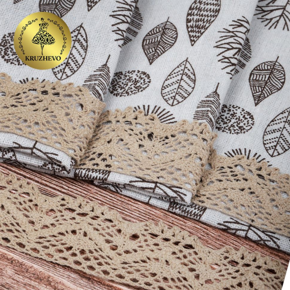 Тесьма вязаная KRUZHEVO 45мм TBY-5235 цв.36 св.бежевый уп.10м