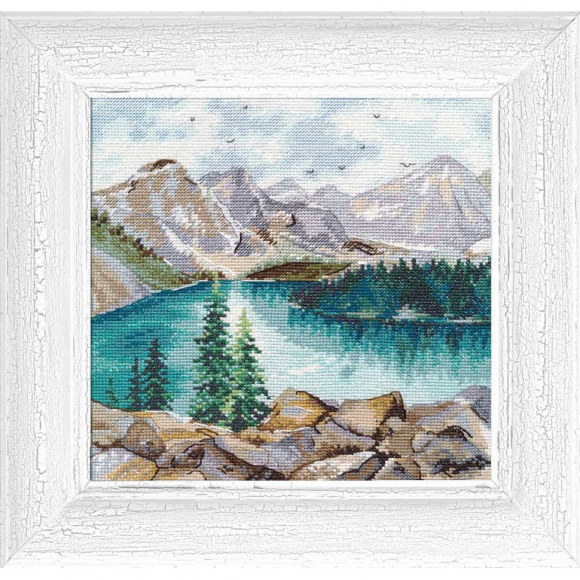 Набор для вышивания ОВЕН арт. 1256 Озеро Морейн 20х20см