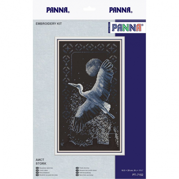 Набор для вышивания PANNA арт. PT-7152 Аист 16,5х29 см