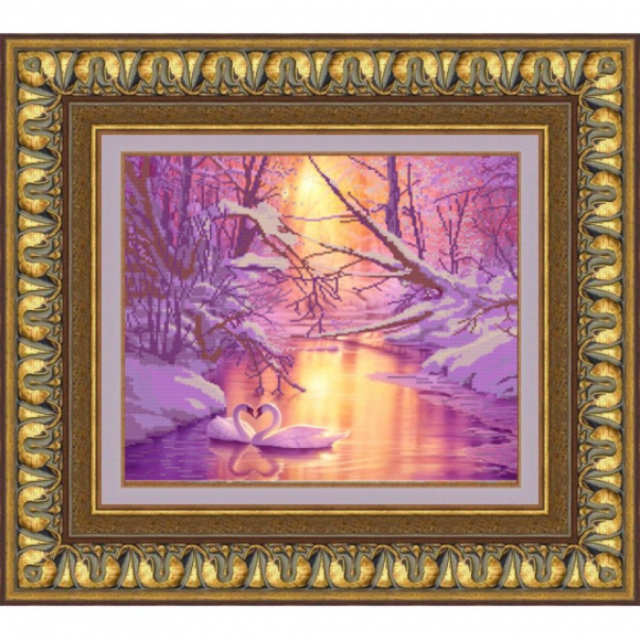 Рисунок на ткани (Бисер) КОНЁК арт. 9644 Зимняя сказка 40х40 см