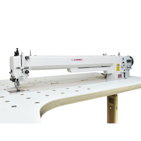 Промышленная швейная машина с шагающей лапкой и увеличенным вылетом рукава Aurora A-0302-850-D4 с прямым приводом и автоматическими функциями