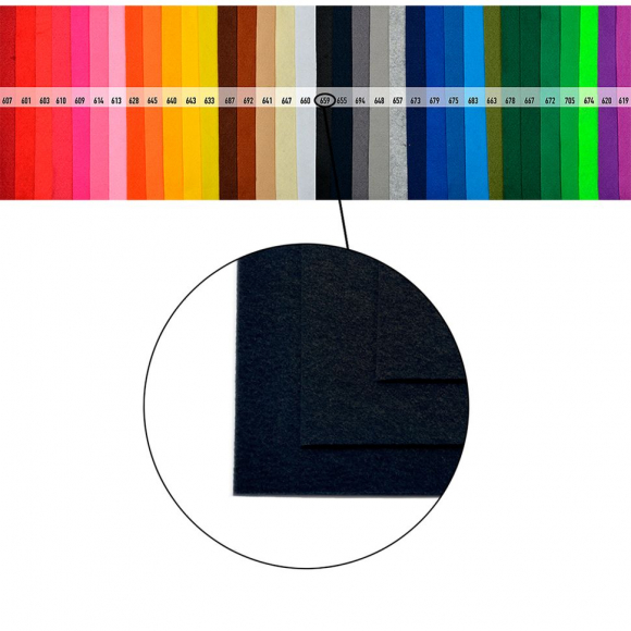 Фетр листовой жесткий Magic 4 Hobby 1мм 20х30см арт.FLT-H1 уп.10 листов цв.659 черный