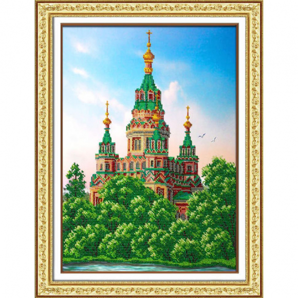 Набор для вышивания бисером ПАУТИНКА арт.Б-1446 Петергоф 28х38 см