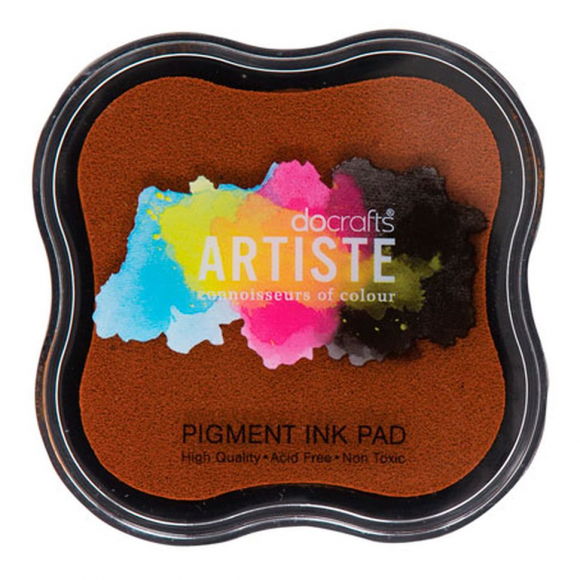 61680_Подушка штемпельная пигментная, коричневый
