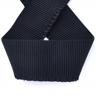 51638_Резинка поясная с рюшем, 60 мм, цвет черный