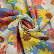 Ткань Штапель 105 г кв.м 100% вискоза шир.145 см арт.Р.31262.01 цв.01 голубой уп.30м