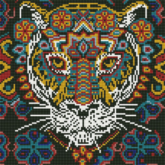 Картина мозаикой Molly арт.KM1000 Тигр (20 цветов) 30х30 см Картина мозаикой Molly арт.KM1000 Тигр (20 цветов) 30х30 см