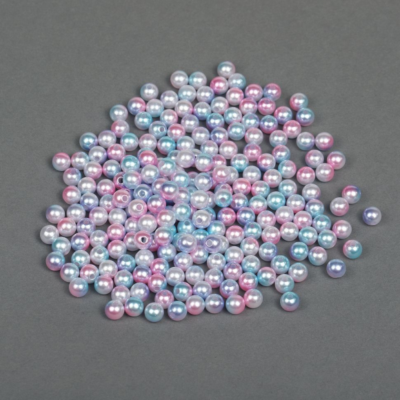 Бусины MAGIC 4 HOBBY круглые перламутр 8мм цв.микс уп.500г