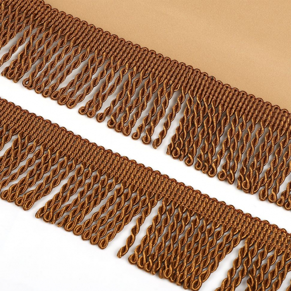 Бахрома для штор арт.0390-0910 цв.6367 шир.62мм цв.коричневый уп.10м Бахрома для штор арт.0390-0910 цв.6367 шир.62мм цв.коричневый уп.10м
