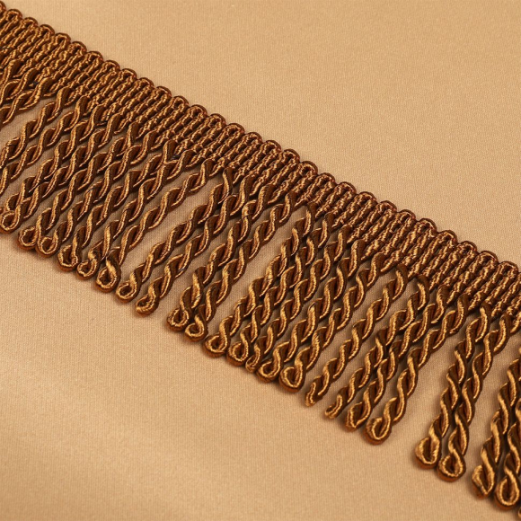 Бахрома для штор арт.0390-0910 цв.6367 шир.62мм цв.коричневый уп.10м Бахрома для штор арт.0390-0910 цв.6367 шир.62мм цв.коричневый уп.10м