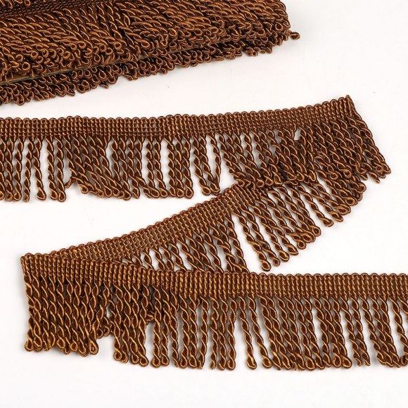 Бахрома для штор арт.0390-0910 цв.6367 шир.62мм цв.коричневый уп.10м Бахрома для штор арт.0390-0910 цв.6367 шир.62мм цв.коричневый уп.10м