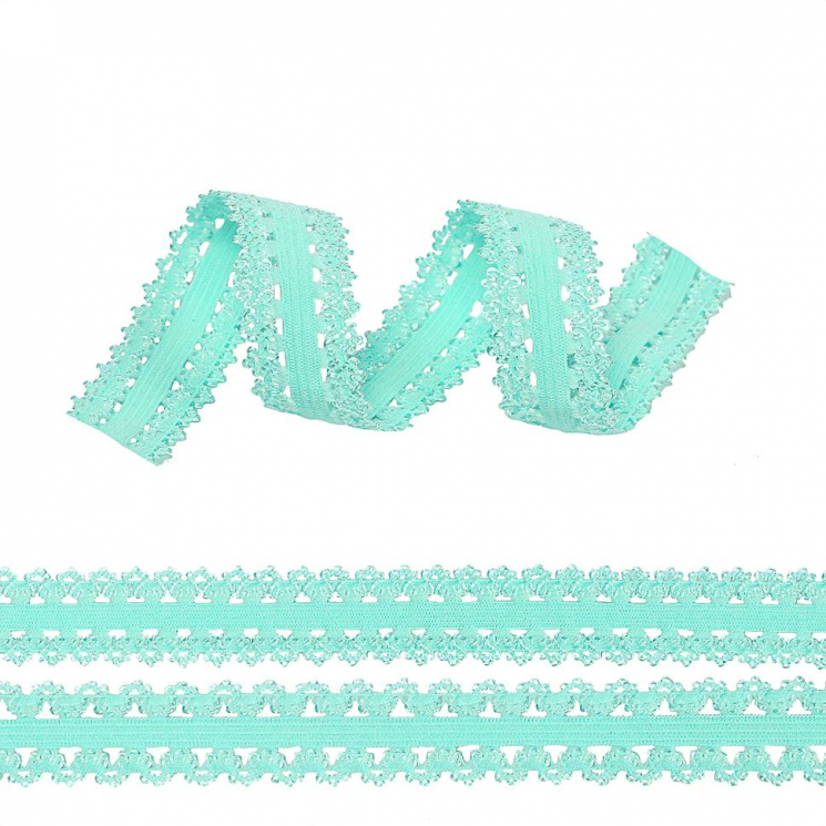 Резинка TBY бельевая ажурная 20мм арт.RB04199 цв.F199 мятный уп.100м