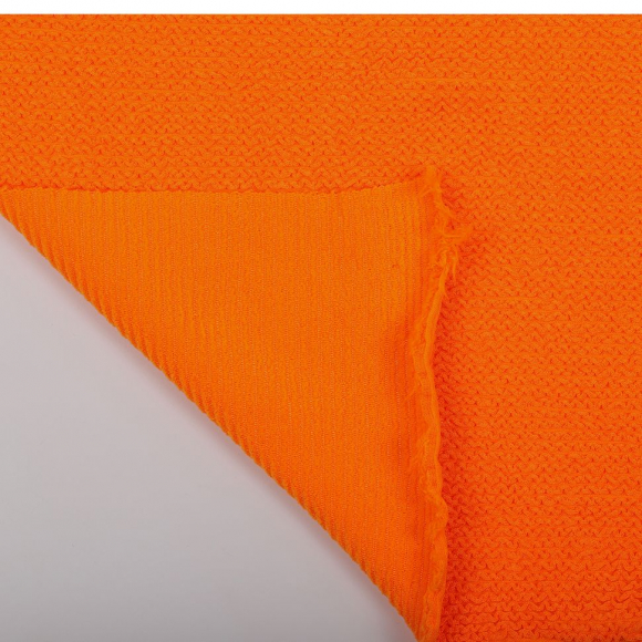 Ткань трикот. Бифлекс жатка арт.TBY-JB-13 490г/м? 92% ПЭ 8% спандекс шир.80см цв.13 яр. оранжевый уп.3м