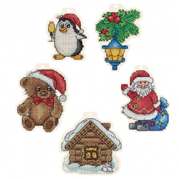 Набор для вышивания PANNA арт. IG-7109 Новогодние игрушки 7,5х7,5 см Набор для вышивания PANNA арт. IG-7109 Новогодние игрушки 7,5х7,5 см