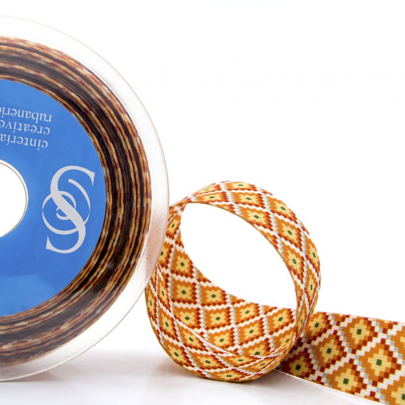 119997_Резинка декоративная, 30 мм, цвет горчичный, 10 м 119997_Резинка декоративная, 30 мм, цвет горчичный, 10 м