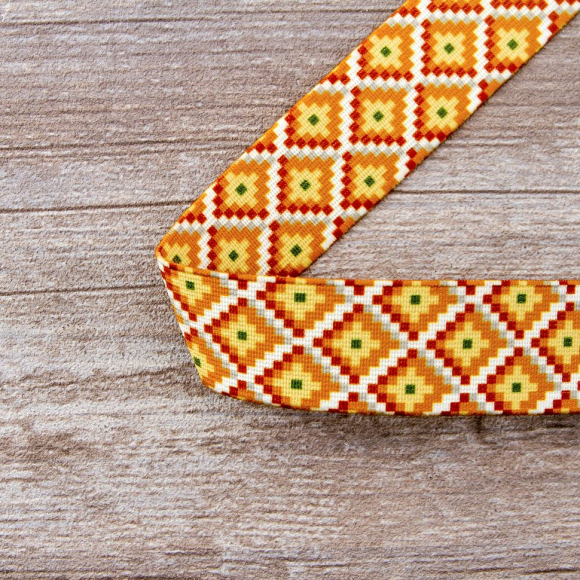 119997_Резинка декоративная, 30 мм, цвет горчичный, 10 м 119997_Резинка декоративная, 30 мм, цвет горчичный, 10 м