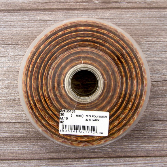 119997_Резинка декоративная, 30 мм, цвет горчичный, 10 м 119997_Резинка декоративная, 30 мм, цвет горчичный, 10 м