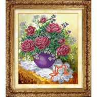 Набор для вышивания бисером РУССКАЯ ИСКУСНИЦА арт.804 КН Розовые пионы 31х26 см Набор для вышивания бисером РУССКАЯ ИСКУСНИЦА арт.804 КН Розовые пионы 31х26 см