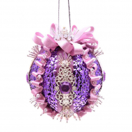 Набор для творчества Новогодний шар из пайеток арт.ВМ.ШП17 Сиреневый туман