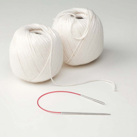 116489_Спицы, круговые носочные, супергладкие, никелированная латунь, addiSockenwunder LACE №4.5, 25 см