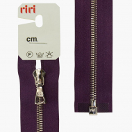 29510_Молния металл, Ni, разъёмная 1 замок, на атласной тесьме, 4 мм, 70 см, цвет 2510, фиолетовый темный