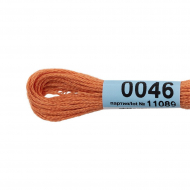 Нитки для вышивания Gamma мулине (3173-6115) 100% хлопок 24 x 8 м цв.0046 св.терракот