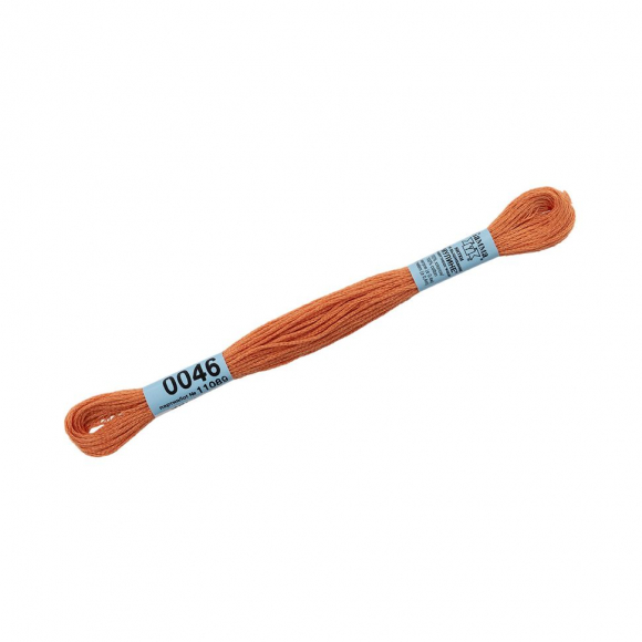 Нитки для вышивания Gamma мулине (3173-6115) 100% хлопок 24 x 8 м цв.0046 св.терракот